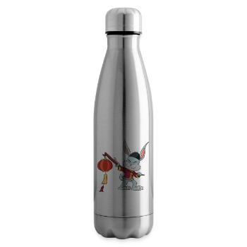 Joyeux Nouvel An chinois 2023 I Année du Lapin - Bouteille isotherme - argent clair - Droite