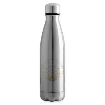 Gold verschachtelte apollinische Dichtung Math Fraktal Heilig - Isolierflasche - Lightsilver - Rechts
