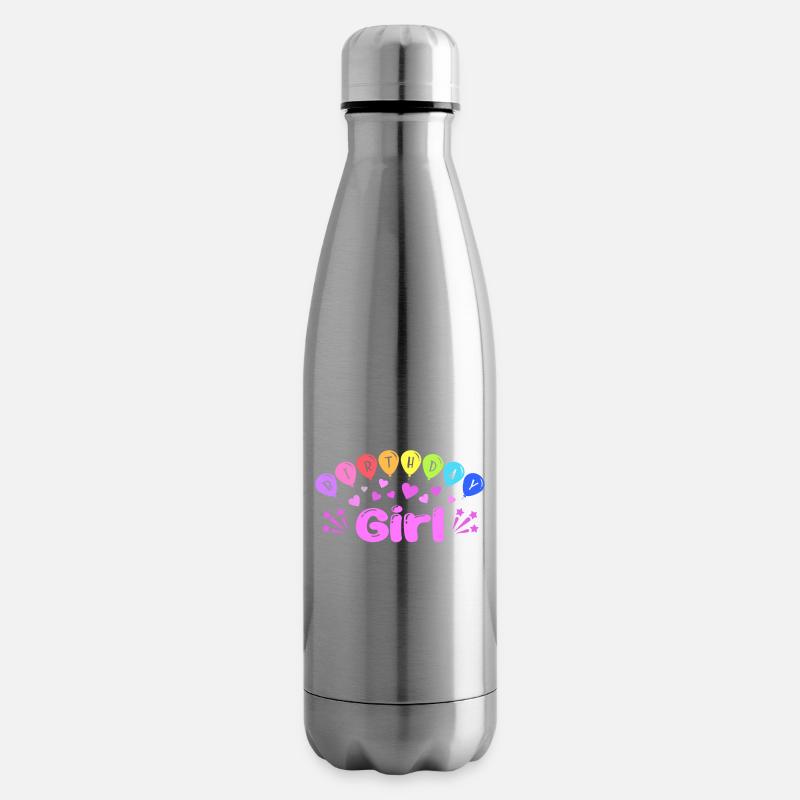 Fille d’anniversaire - Bouteille isotherme - argent clair