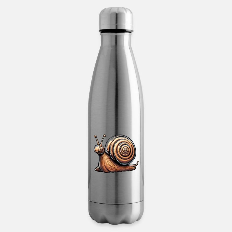 Schnecke / Tier / kriechen / Schleimig / langsam - Isolierflasche - Lightsilver