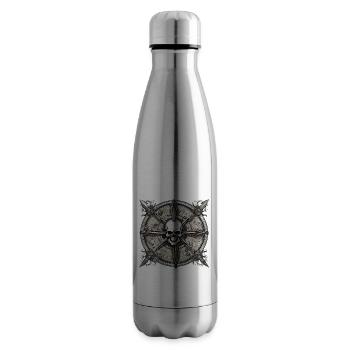 Boussole / Direction cardinale / Voyage / Survie - Bouteille isotherme - argent clair - Droite