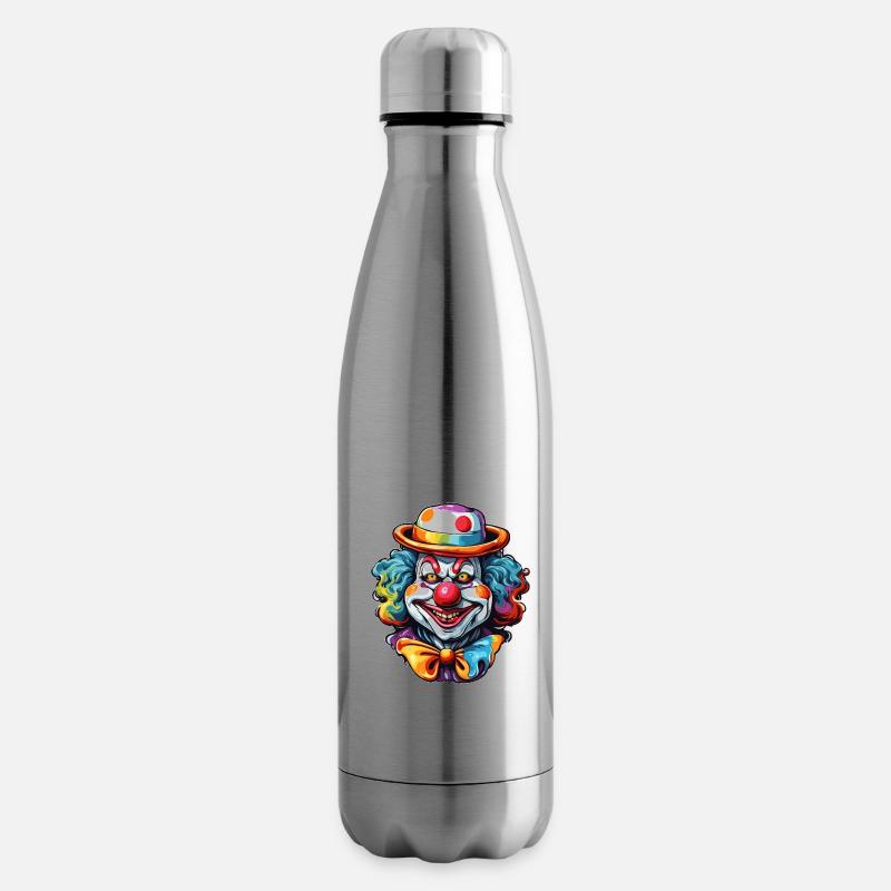 Clown / Zirkus / Fasching / Karneval / verspielt - Isolierflasche - Lightsilver