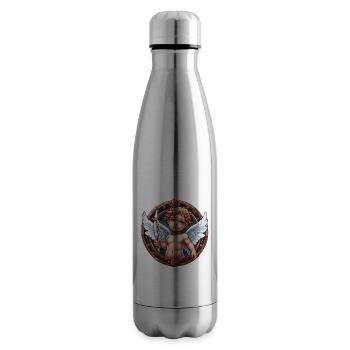 Cupid / Love / Arrow / Heart / Valentine's Day - Insulated Water Bottle - silver - Right