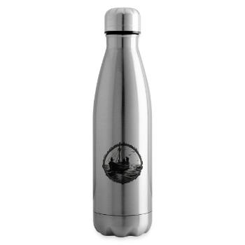 Bateau pirate / Bateau / Mer / Océan / Vagues - Bouteille isotherme - argent clair - Droite