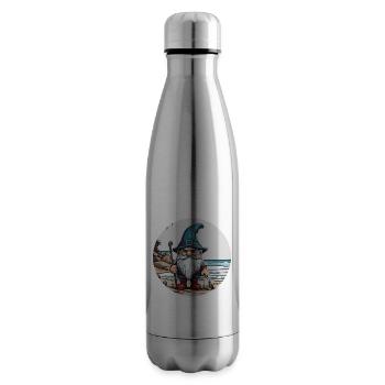 Gartenzwerg / Märchenland / Kobold / Gnom / Logo - Isolierflasche - Lightsilver - Rechts