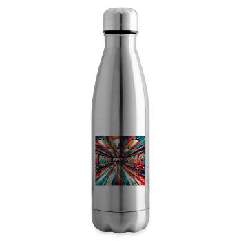 Bowling / Kegeln / Bowlingbahn / Pin / Strike - Isolierflasche - Lightsilver - Rechts