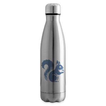 Silhouette d’écureuil minimaliste avec écrou - Bouteille isotherme - argent clair - Droite