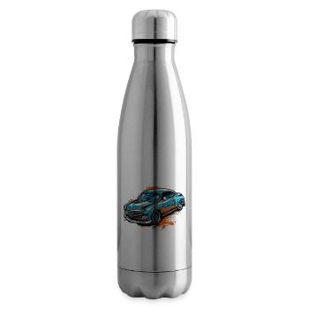 Car / Vehicle / Passenger Car / Mobile / Old Timer / Driving - Insulated Water Bottle - silver - Right