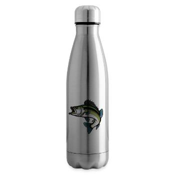 Springender Bass Fisch - Isolierflasche - Lightsilver - Rechts