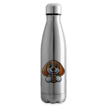 Süßer Beagle Hund süße Kekse Nachtisch - Isolierflasche - Lightsilver - Rechts