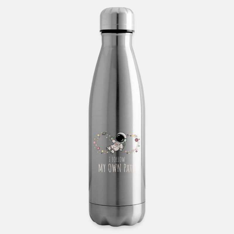 Je suis mon propre chemin, Autronaute - Bouteille isotherme - argent clair