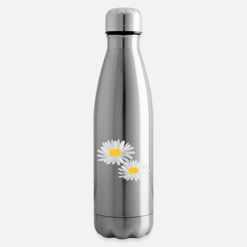Blume Gänseblümchen - Isolierflasche - Lightsilver