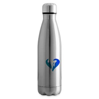 Muay Thai Boxers Women Thai Boxing Men - Insulated Water Bottle - silver - Right