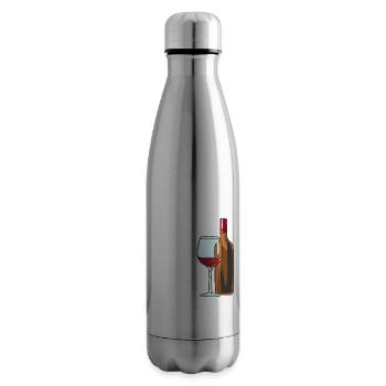 Man braucht ein Dorf und einen Weinberg - Isolierflasche - Lightsilver - Rechts
