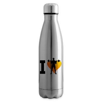 Cardio Endurance Entraînement Haltérophilie Hommes - Bouteille isotherme - argent clair - Droite
