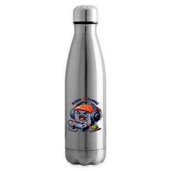 Sushi playing video games - Insulated Water Bottle - silver - Right