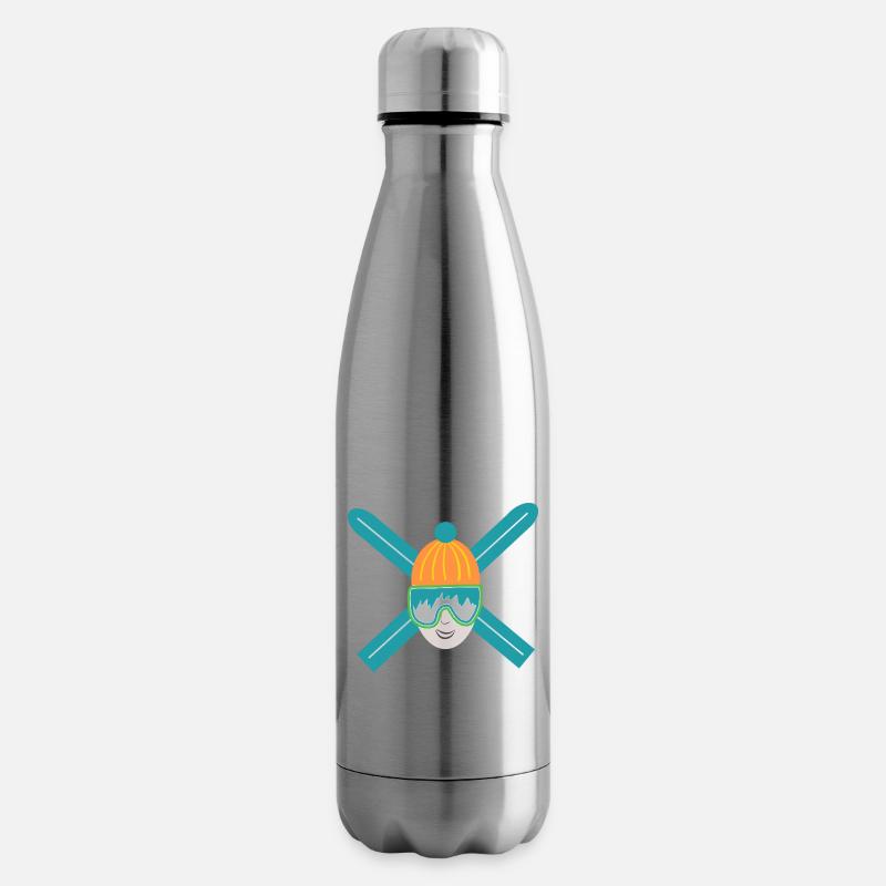 Ski Crazy - Sans nom - Bouteille isotherme - argent clair
