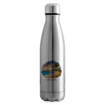 Traumstrand Sonnenuntergang Aruba - Isolierflasche - Lightsilver - Rechts