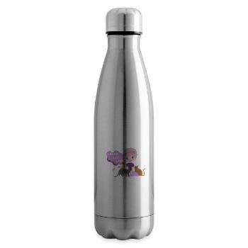 Crazy Cat Lady - Insulated Water Bottle - silver - Right