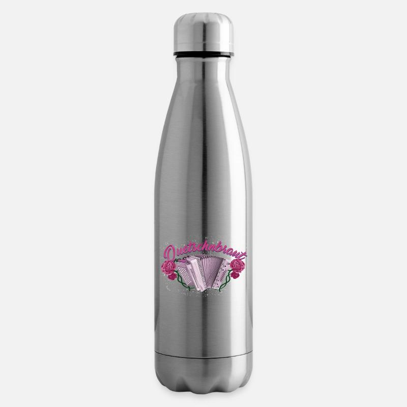 Quetschnbraut - Harmonika mit Rosen - Isolierflasche - Lightsilver
