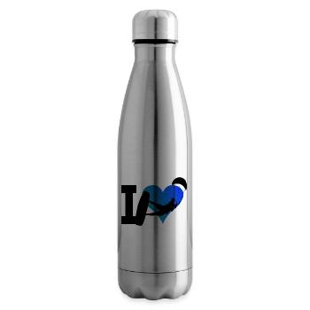 Kiten Kitesurfing Men's Kite Kitesurfer - Insulated Water Bottle - silver - Right