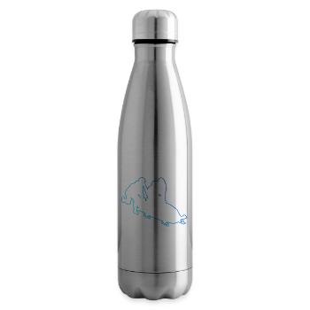 Bob fahren Bobbahn Bob Zweierbob Damen Bobsport - Isolierflasche - Lightsilver - Rechts