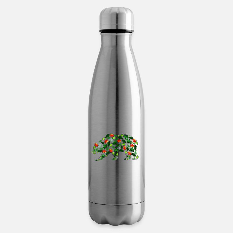 Blattbär - Isolierflasche - Lightsilver