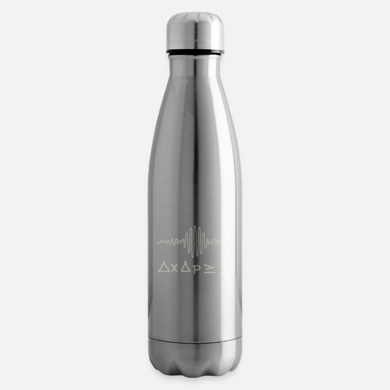 Quantum waves and uncertainty - Insulated Water Bottle - silver