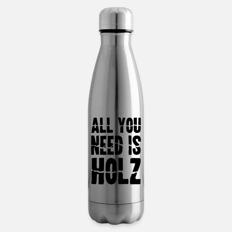 all you need is Holz - Isolierflasche - Lightsilver