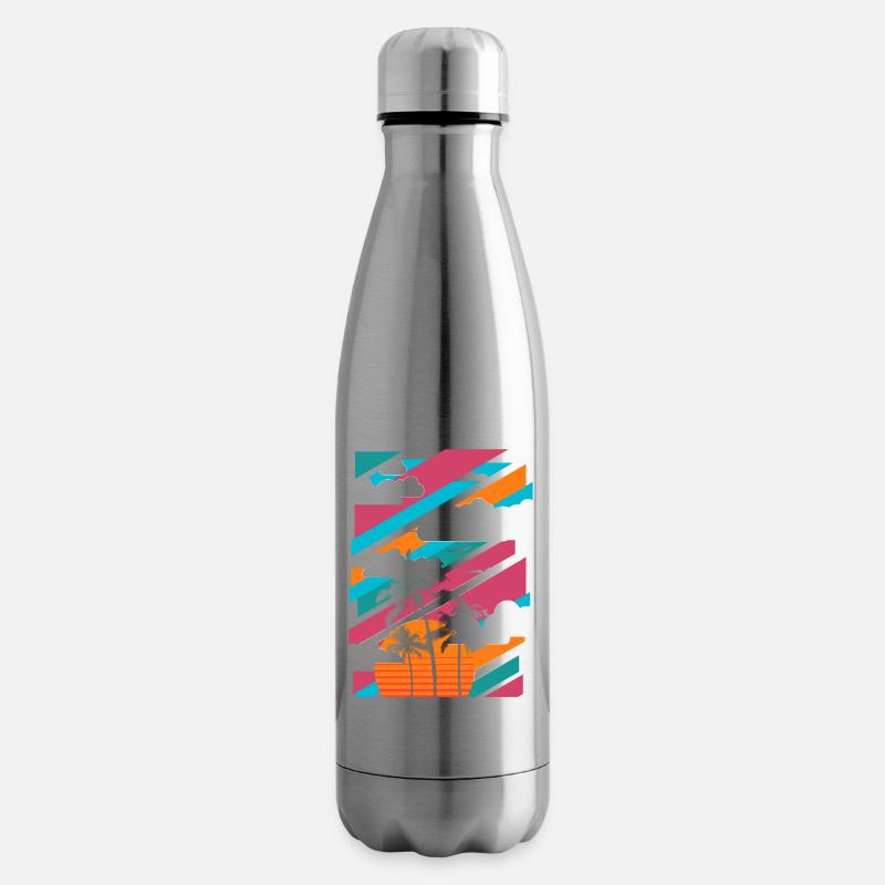 Palm Paradise 01 - Bouteille isotherme - argent clair