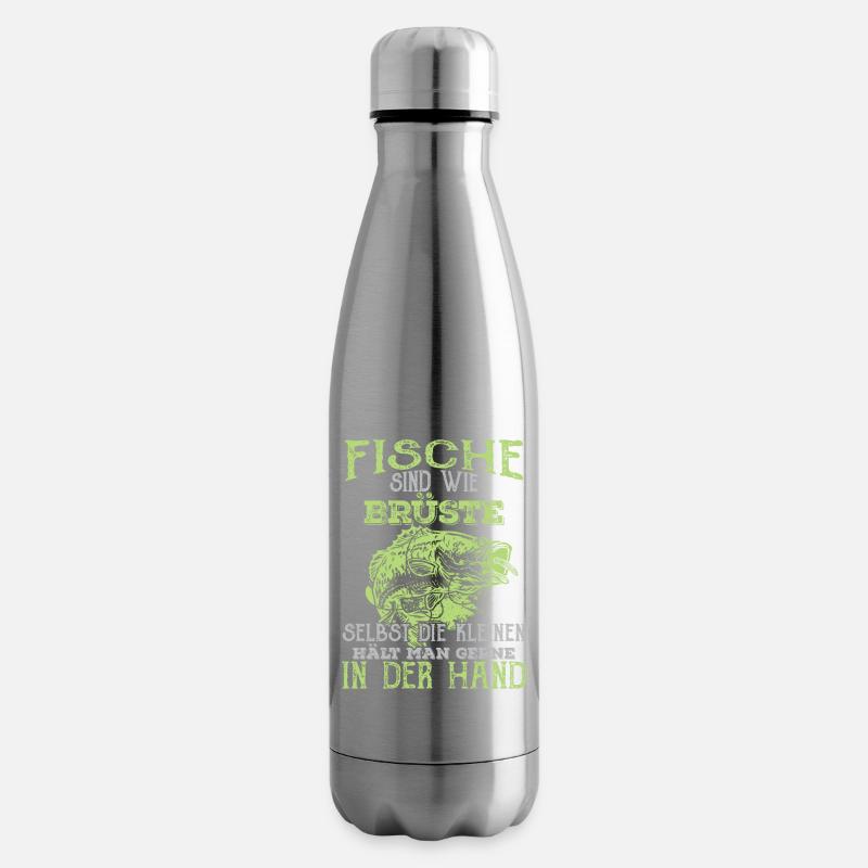 Fische sind wie Brüste - Isolierflasche - Lightsilver
