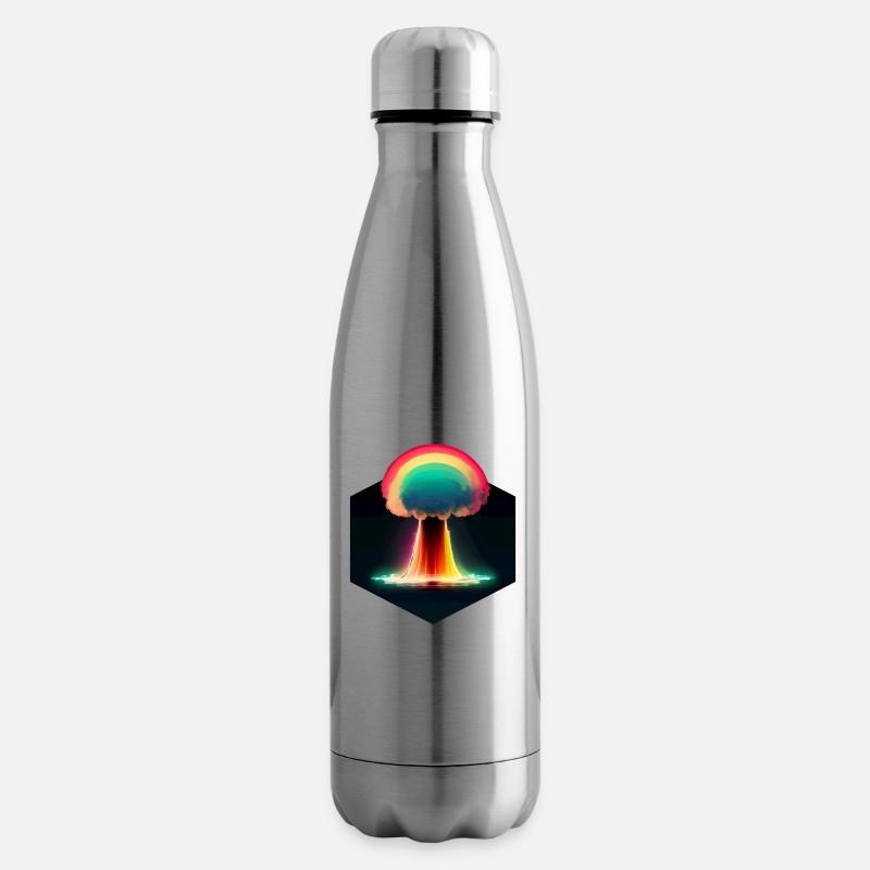 Regenbogen Nukleare Explosion - Isolierflasche - Lightsilver