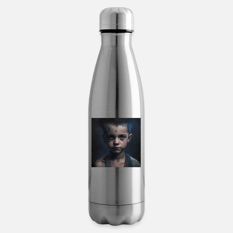 Kinder mit Tattoos - Isolierflasche - Lightsilver