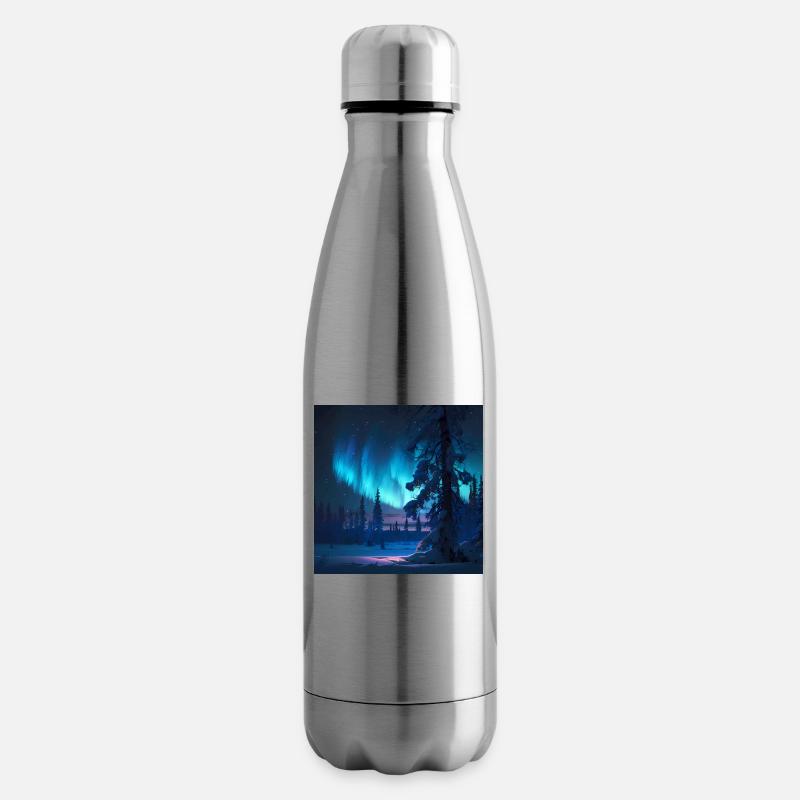 Nordlicht Aurora - Isolierflasche - Lightsilver