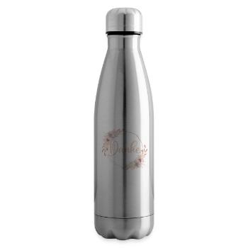 Danke! Boho.Kranz, personalisierbar - Isolierflasche - Lightsilver - Rechts