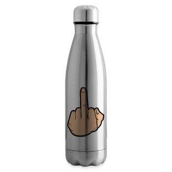 Doigt d’honneur de la main - Bouteille isotherme - argent clair - Droite