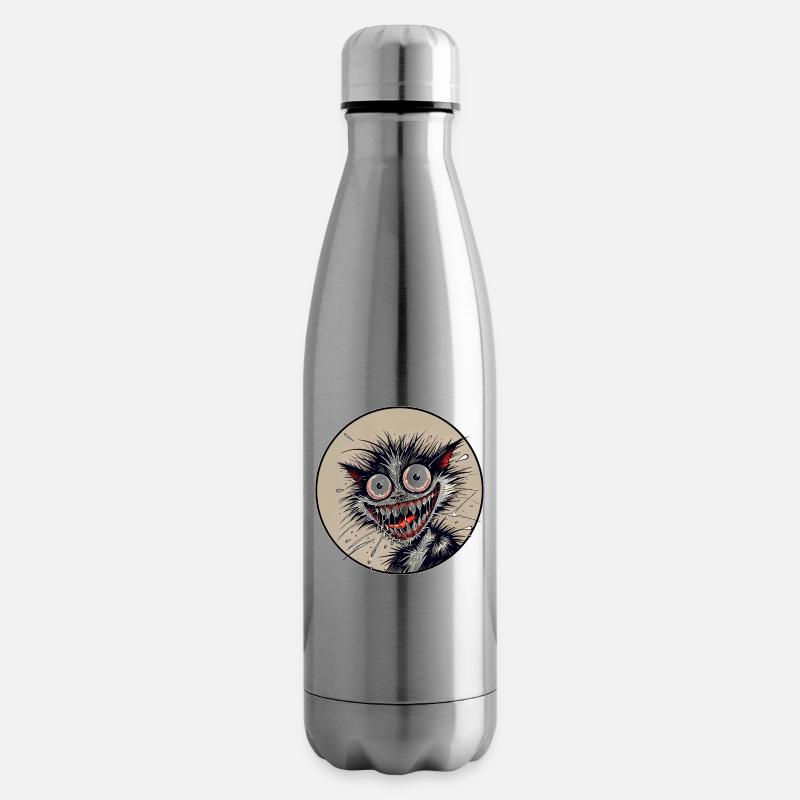 Crazy Cat - Insulated Water Bottle - silver
