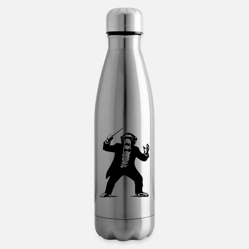 Affen Dirigent im The Monkey Dance Orchestra - Isolierflasche - Lightsilver