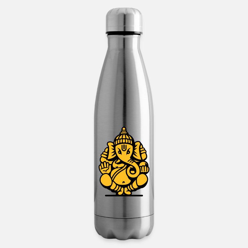 Ganesha Elefant (elephant) No.04.2_2c - Isolierflasche - Lightsilver