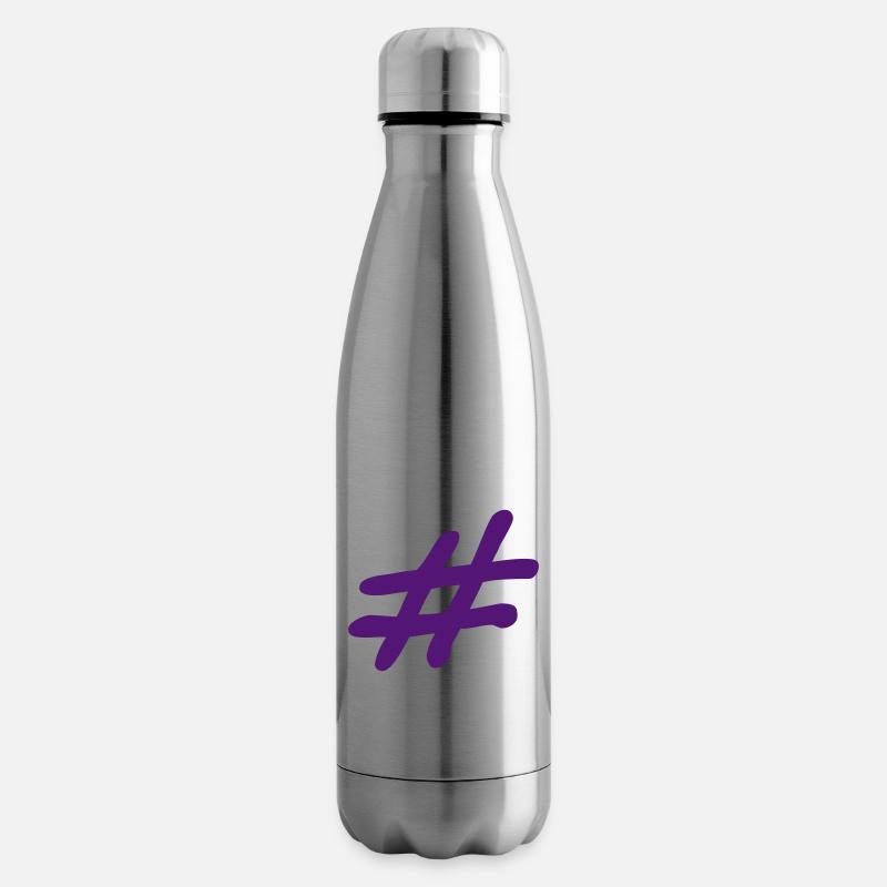 Hashtag - Bouteille isotherme - argent clair