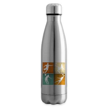 Passionate about football t-shirt vintage football player - Insulated Water Bottle - silver - Right
