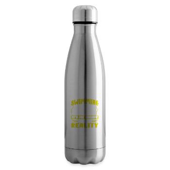 Nageur Cadeau Natation Pas Hobby Évasion de - Bouteille isotherme - argent clair - Droite