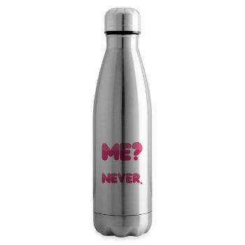 Sarcastic Humor Me Sarcastic Never Sarcasm - Insulated Water Bottle - silver - Right
