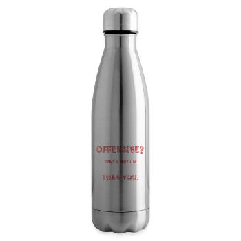 Sarcastique tu trouves ça offensant je trouve ça drôle - Bouteille isotherme - argent clair - Droite