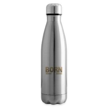 Häkelgeschenk Baby Ich wurde geboren, um Geschenk zu häkeln - Isolierflasche - Lightsilver - Rechts