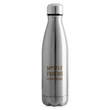 Maler Geschenk Sprich mit mir selbst, wenn Malerei braucht - Isolierflasche - Lightsilver - Rechts