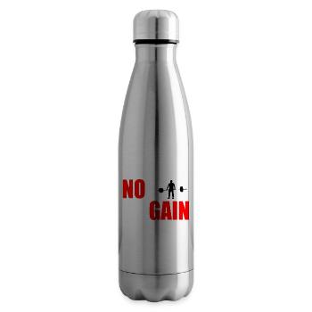 Pas de douleur pas de gain devis - Bouteille isotherme - argent clair - Droite