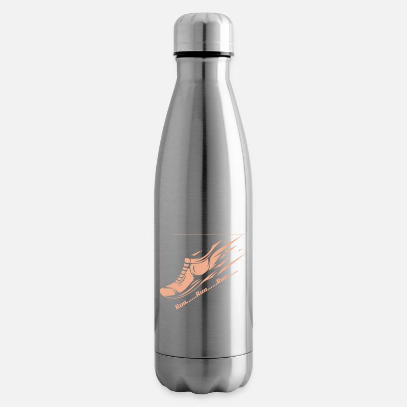 Run... Run... Run... - Insulated Water Bottle - silver