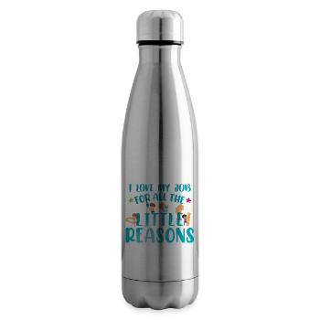 Enseignant Enseignement Citation Garderie Garde d’enfants - Bouteille isotherme - argent clair - Droite