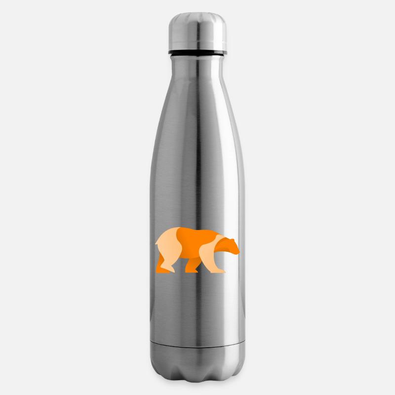 Bear Logo - Insulated Water Bottle - silver